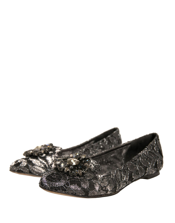 Silber Kristall Loafer Spitze Ballett Flats Schuhe