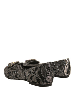 Silber Kristall Loafer Spitze Ballett Flats Schuhe