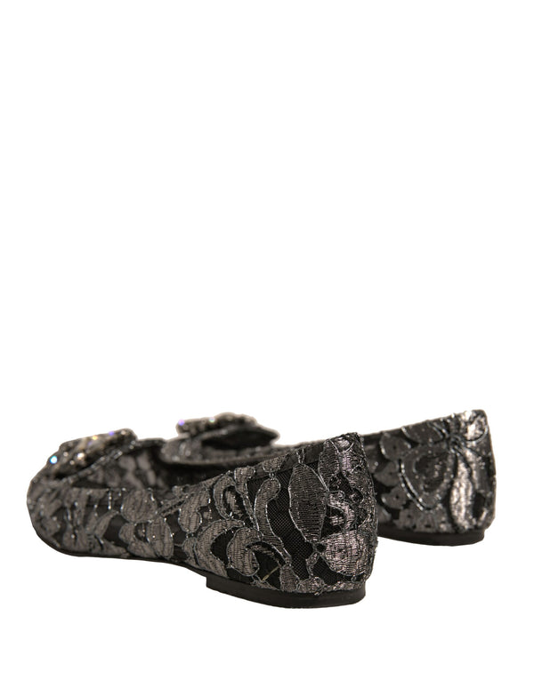 Silber Kristall Loafer Spitze Ballett Flats Schuhe