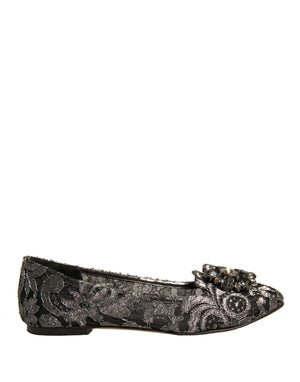 Silber Kristall Loafer Spitze Ballett Flats Schuhe
