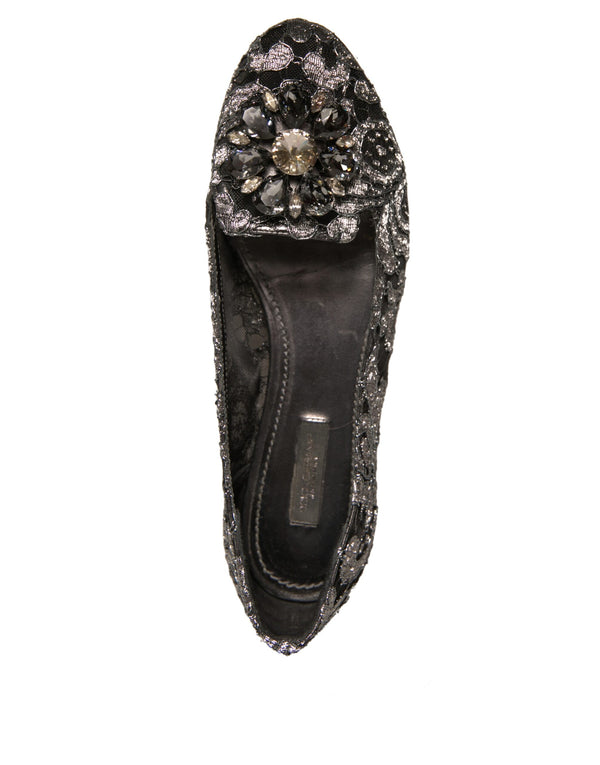 Silber Kristall Loafer Spitze Ballett Flats Schuhe