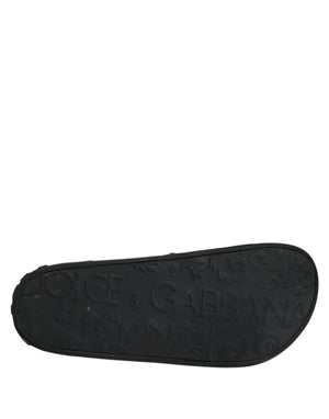 Schwarze Gummirutsche Sandalen Strandbekleidung Schuhe