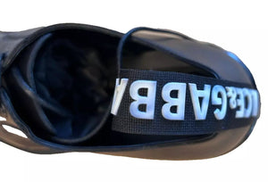 Schwarze Leder Derby-Schuhe