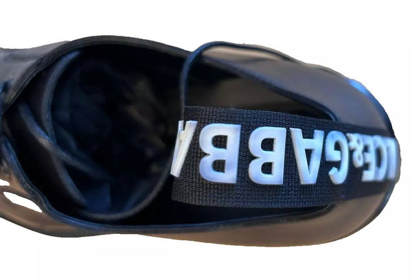 Schwarze Leder Derby-Schuhe