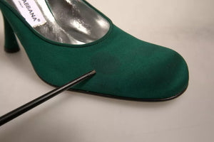 Grün Wildleder Leder High Heel Pumps Schuhe