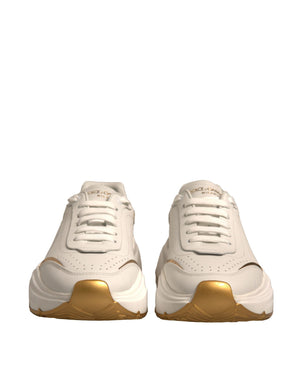 Weiß Gold Daymaster Low Top Turnschuhe Schuhe