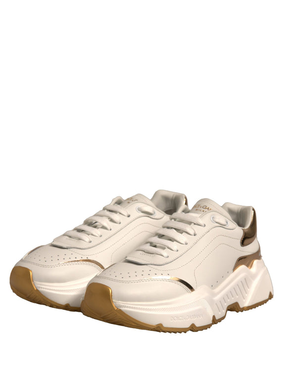 Weiß Gold Daymaster Low Top Turnschuhe Schuhe