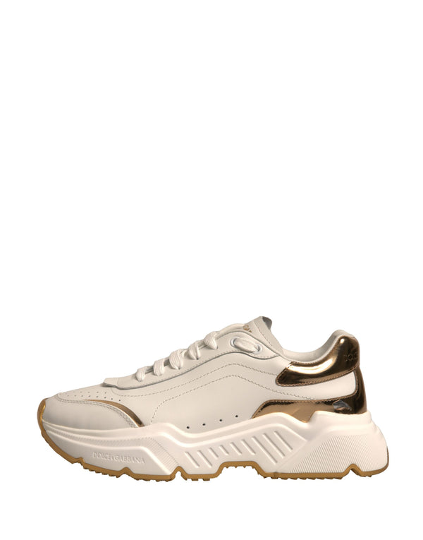 Weiß Gold Daymaster Low Top Turnschuhe Schuhe