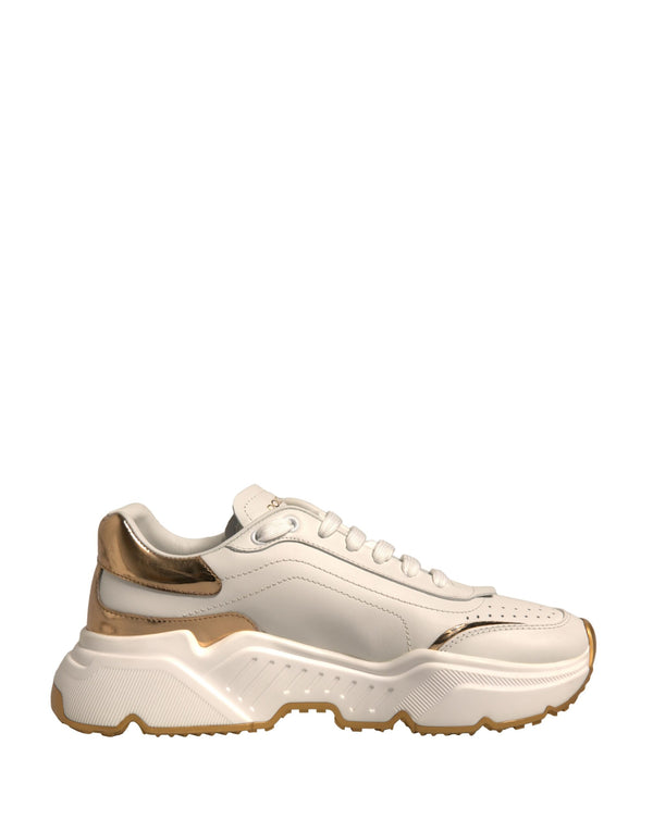 Weiß Gold Daymaster Low Top Turnschuhe Schuhe