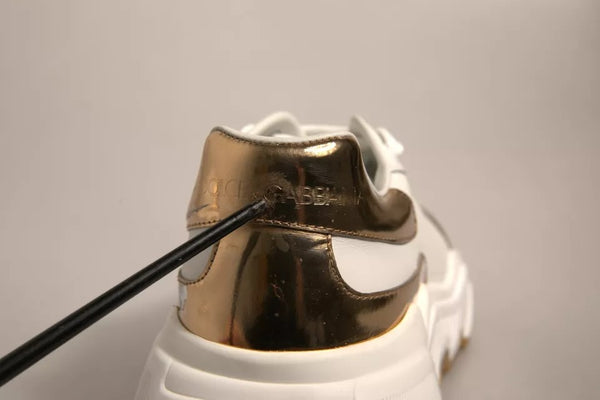 Weiß Gold Daymaster Low Top Turnschuhe Schuhe