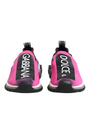 Fuchsia Weiß Slip On Sorrento Turnschuhe Schuhe