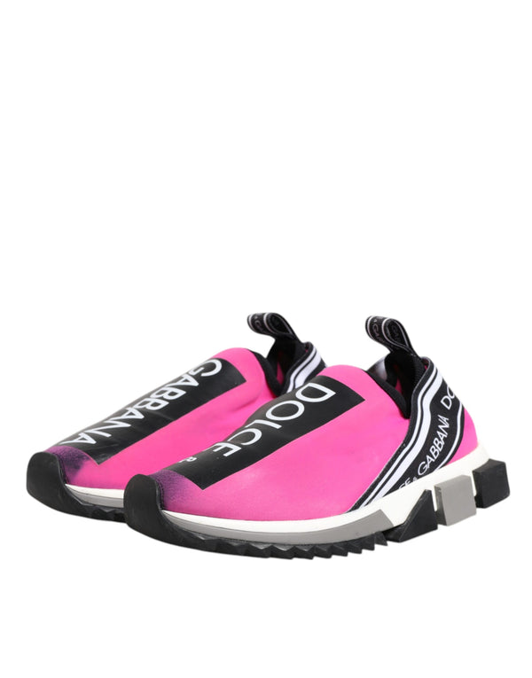Fuchsia Weiß Slip On Sorrento Turnschuhe Schuhe