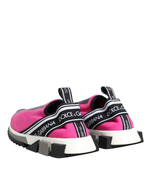 Fuchsia Weiß Slip On Sorrento Turnschuhe Schuhe