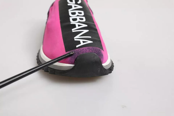 Fuchsia Weiß Slip On Sorrento Turnschuhe Schuhe
