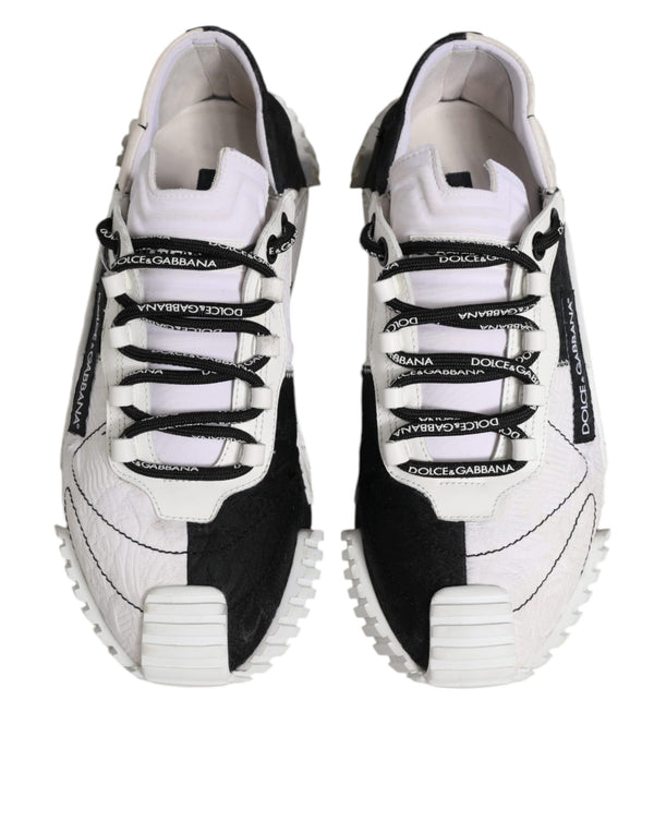 Weiß Schwarz NS1 Low Top Sneakers Schuhe