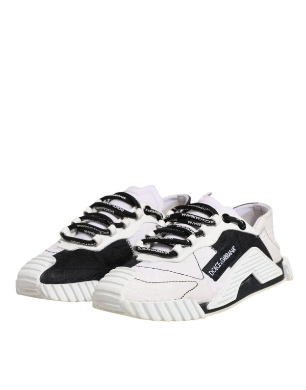 Weiß Schwarz NS1 Low Top Sneakers Schuhe