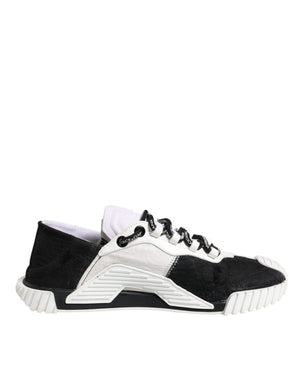 Weiß Schwarz NS1 Low Top Sneakers Schuhe