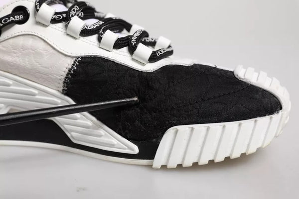 Weiß Schwarz NS1 Low Top Sneakers Schuhe
