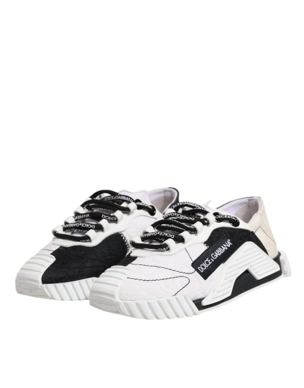 Weiß Schwarz NS1 Low Top Turnschuhe Schuhe