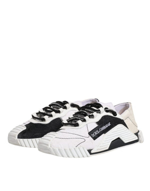 Weiß Schwarz NS1 Low Top Turnschuhe Schuhe