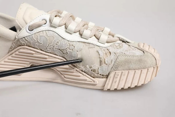 Weiß Spitze NS1 Low Top Sneaker Sportschuhe