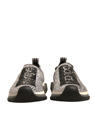 Silber Strass Sorrento Turnschuhe Schuhe