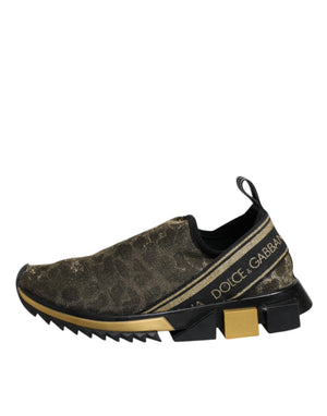 Gold Glitter Leopard Sorrento Sneakers Schuhe