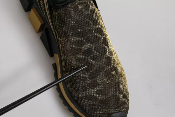 Gold Glitter Leopard Sorrento Sneakers Schuhe