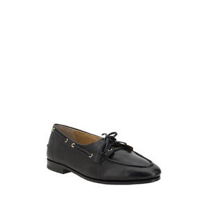 Schwarze Kalbsleder-Bos-Taurus-Slipper