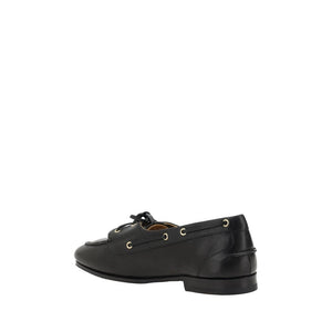 Schwarze Kalbsleder-Bos-Taurus-Slipper