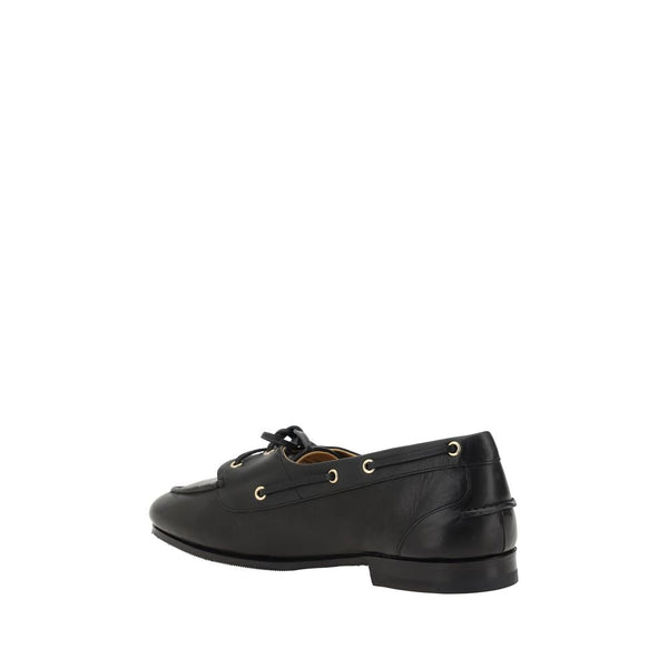 Schwarze Kalbsleder-Bos-Taurus-Slipper