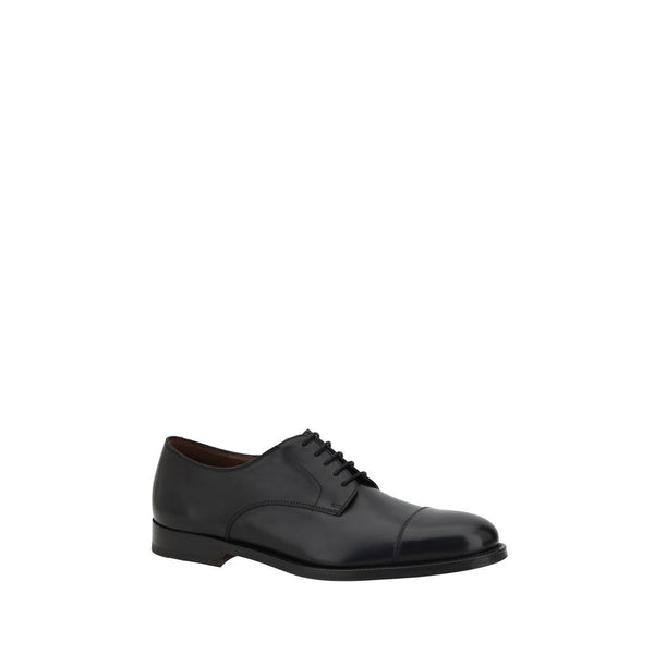 Schwarze Kalbsleder Bos Taurus Oxford- und Derbyschuhe