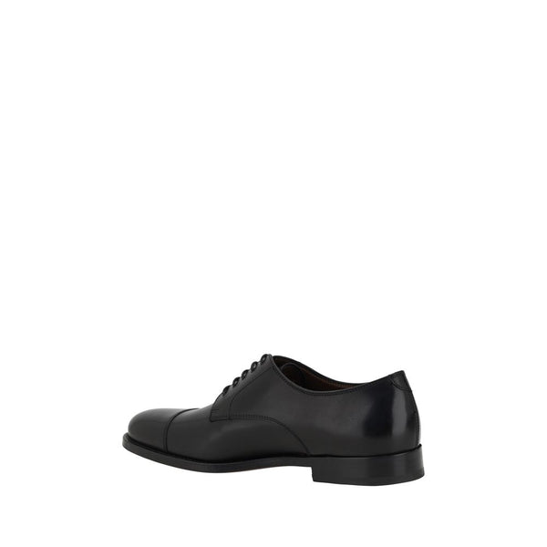 Schwarze Kalbsleder Bos Taurus Oxford- und Derbyschuhe