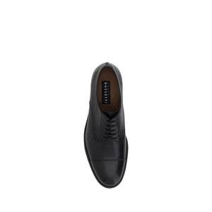 Schwarze Kalbsleder Bos Taurus Oxford- und Derbyschuhe