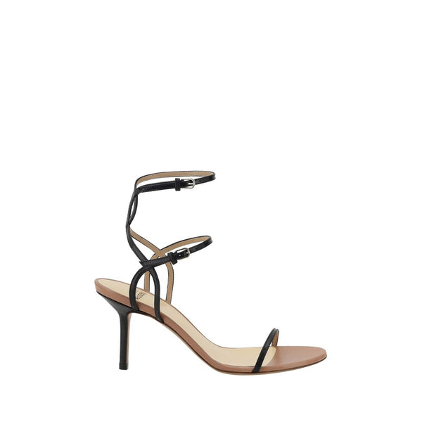 Schwarze Stilettosandalen aus Kalbsleder Bos Taurus