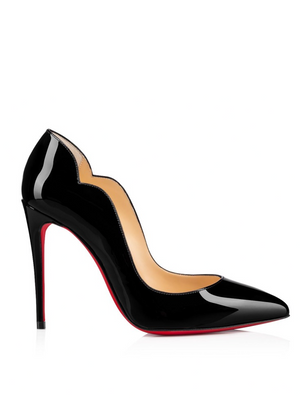 Schwarzes Lackleder Hot Chick Pumps 100