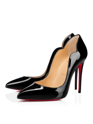 Schwarzes Lackleder Hot Chick Pumps 100