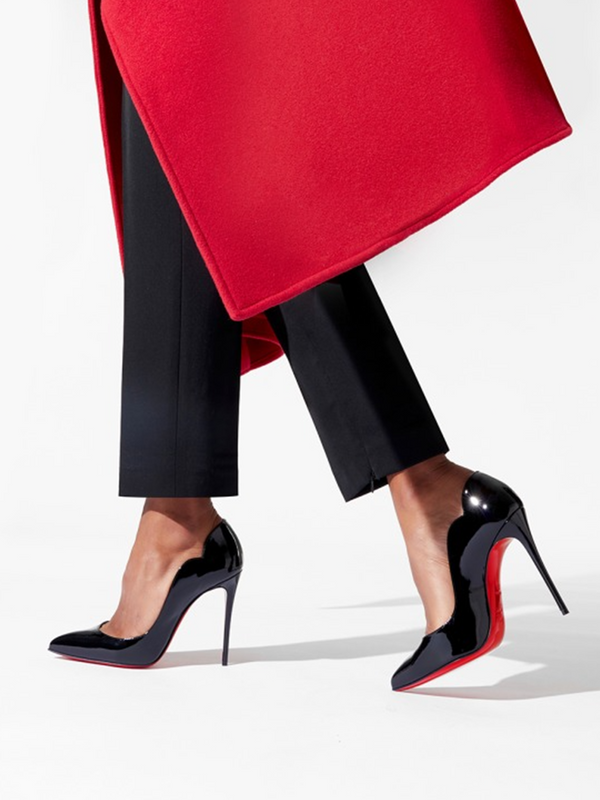 Schwarzes Lackleder Hot Chick Pumps 100