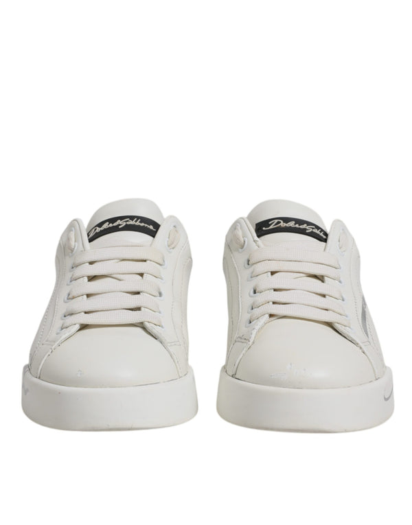 Weiß Schwarz Logo Portofino Herren Sneaker Schuhe