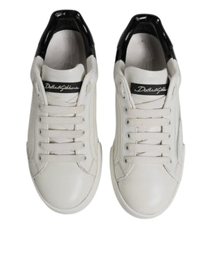 Weiß Schwarz Logo Portofino Herren Sneaker Schuhe
