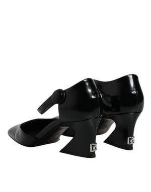 Schwarze Leder Jackie Riemchensandalen Schuhe