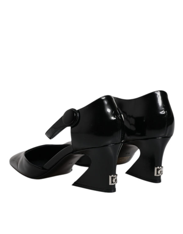 Schwarze Leder Jackie Riemchensandalen Schuhe