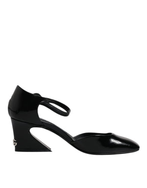 Schwarze Leder Jackie Riemchensandalen Schuhe