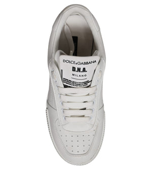 Weiß Miami Leder Low Top Turnschuhe Schuhe