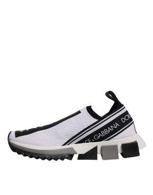 Weiß Schwarz Slip On Sorrento Sneakers Schuhe