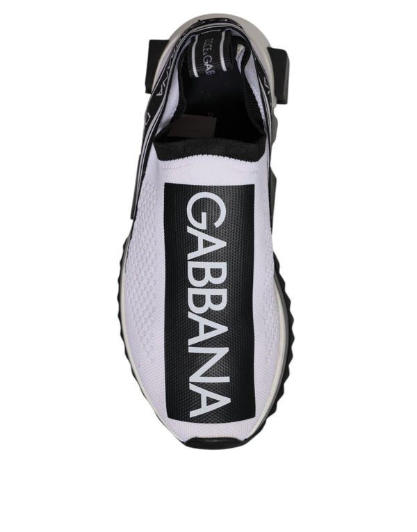 Weiß Schwarz Slip On Sorrento Sneakers Schuhe