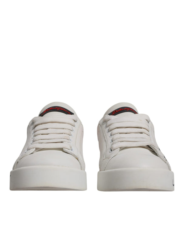 Weiß Rot Logo Portofino Turnschuhe Schuhe