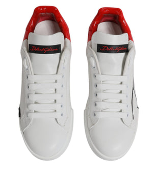 Weiß Rot Logo Portofino Turnschuhe Schuhe