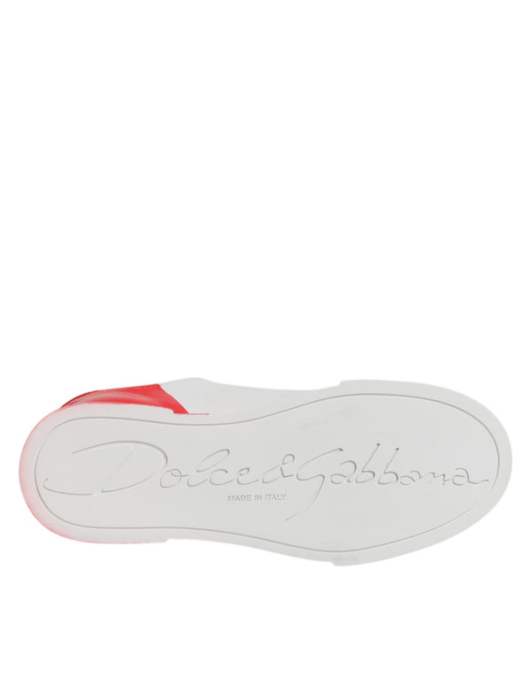 Weiß Rot Logo Portofino Turnschuhe Schuhe