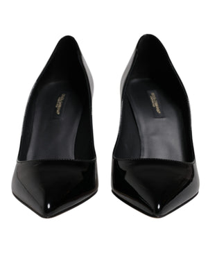 Schwarze Lackleder High Heels Pumps Schuhe